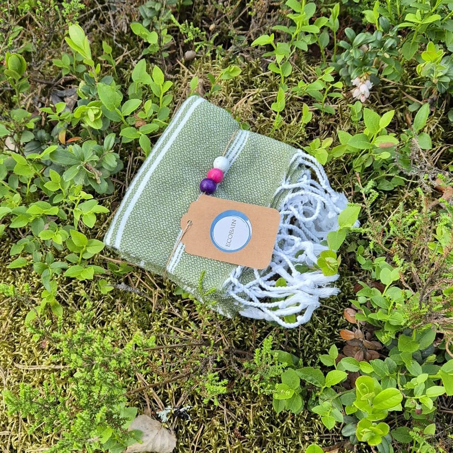 Ecobain hamam-pikkupyyhe oliivinvihreä