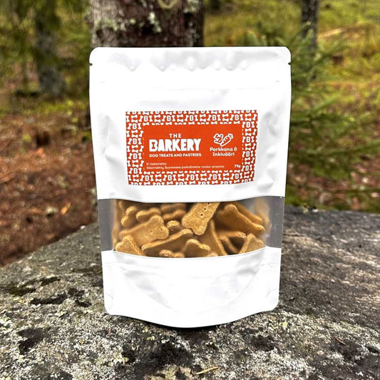 The Barkery koirankeksit porkkana & inkivääri arkiherkut