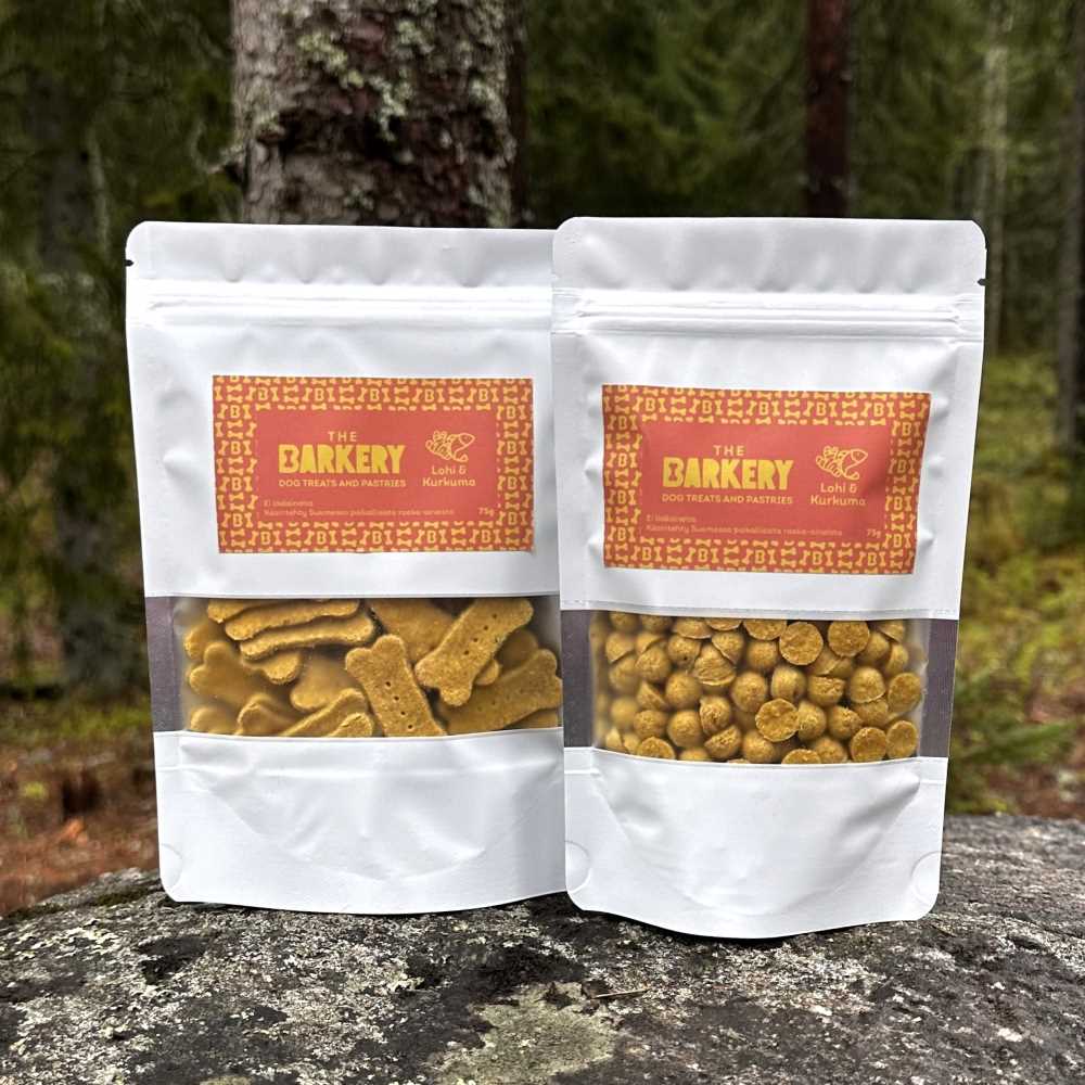 The Barkery koirankeksit lohi & kurkuma