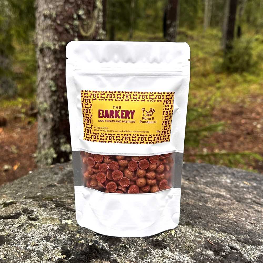 The Barkery koirankeksit kana & punajuuri treeniherkut