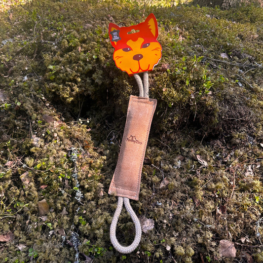Mokkanahkainen vetolelu kahdella kahvalla
