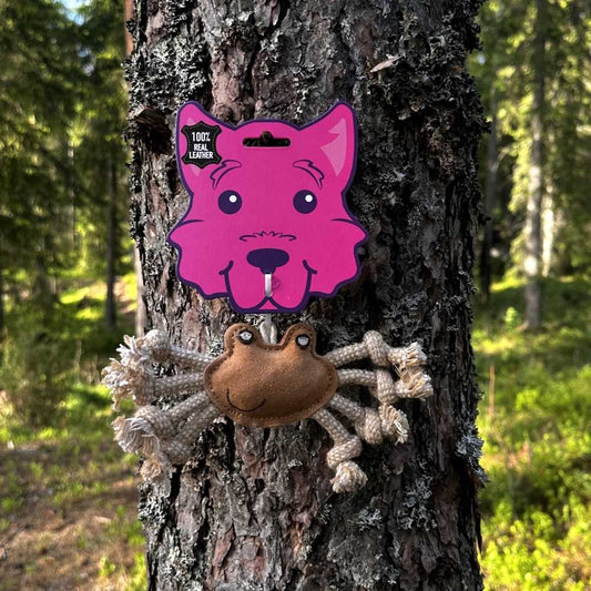 Mokkanahkainen rapulelu koiralle
